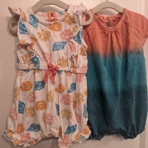 Burt's Bees baby, 6-9m coastal bubble rompers